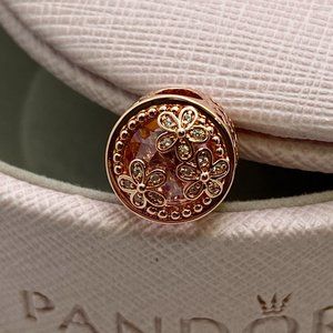 PANDORA Sparkling Pink Daisy Flower Charm